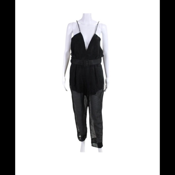 Alice McCall Justify My Love Jumpsuit Black Striped Organda up Size US 6 - Picture 2 of 13